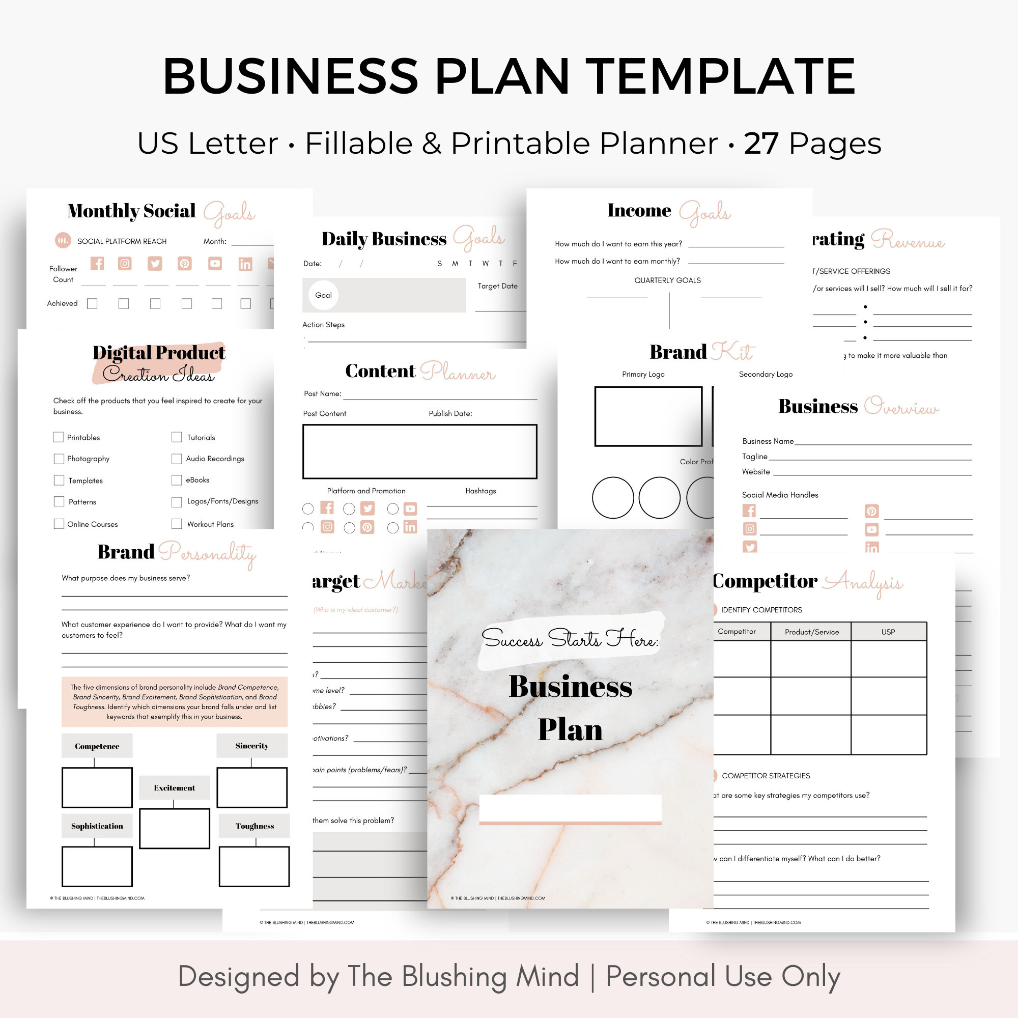 Small Business Printable Business Plan Template