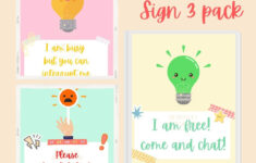 Busy At Work Signs 3 Pack Etsy