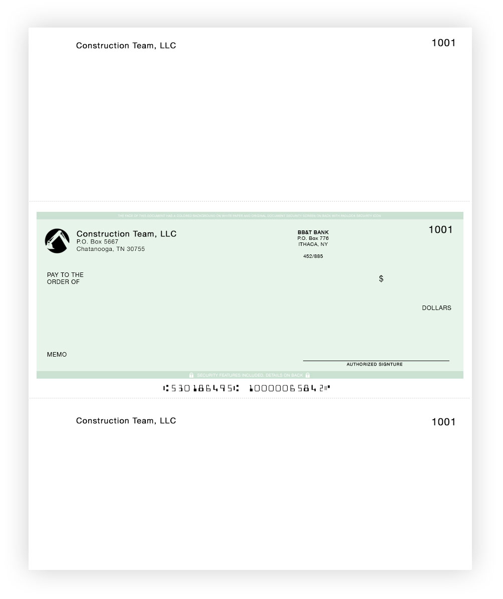 Printable Business Check Template
