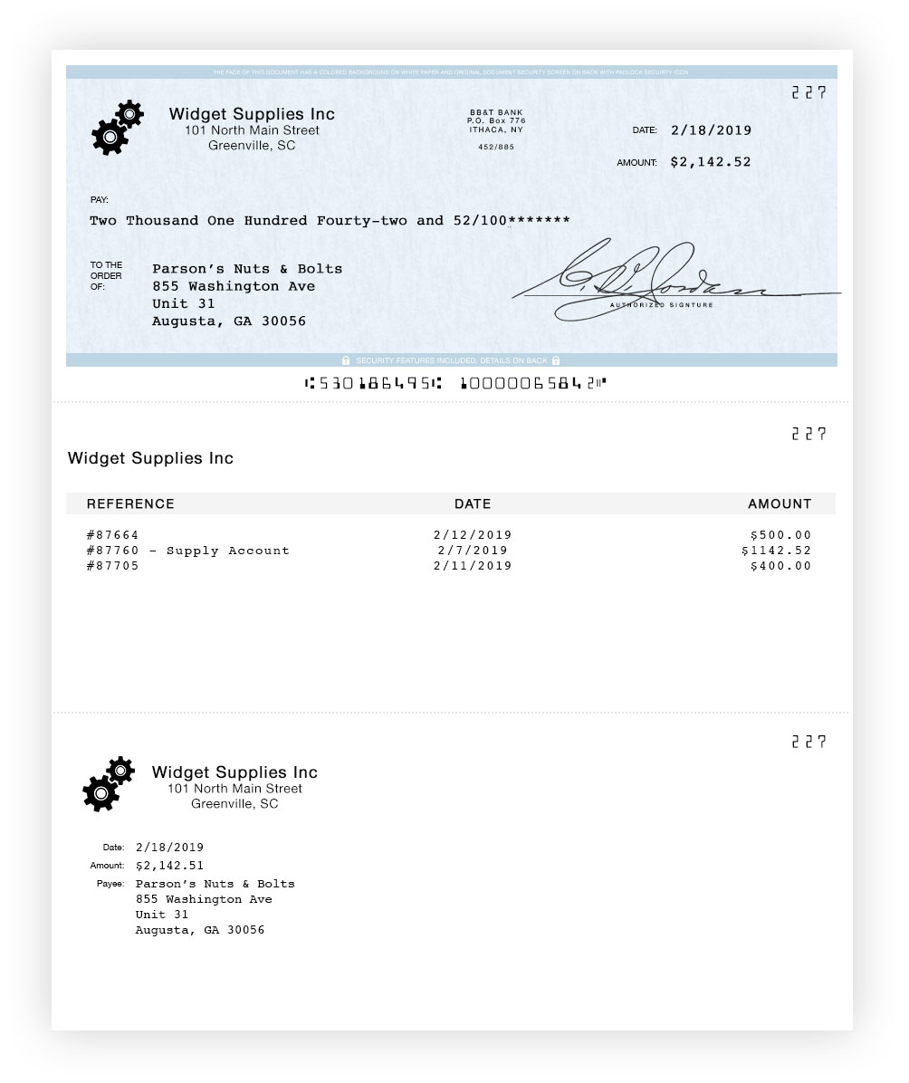 Fillable Printable Blank Business Check Template