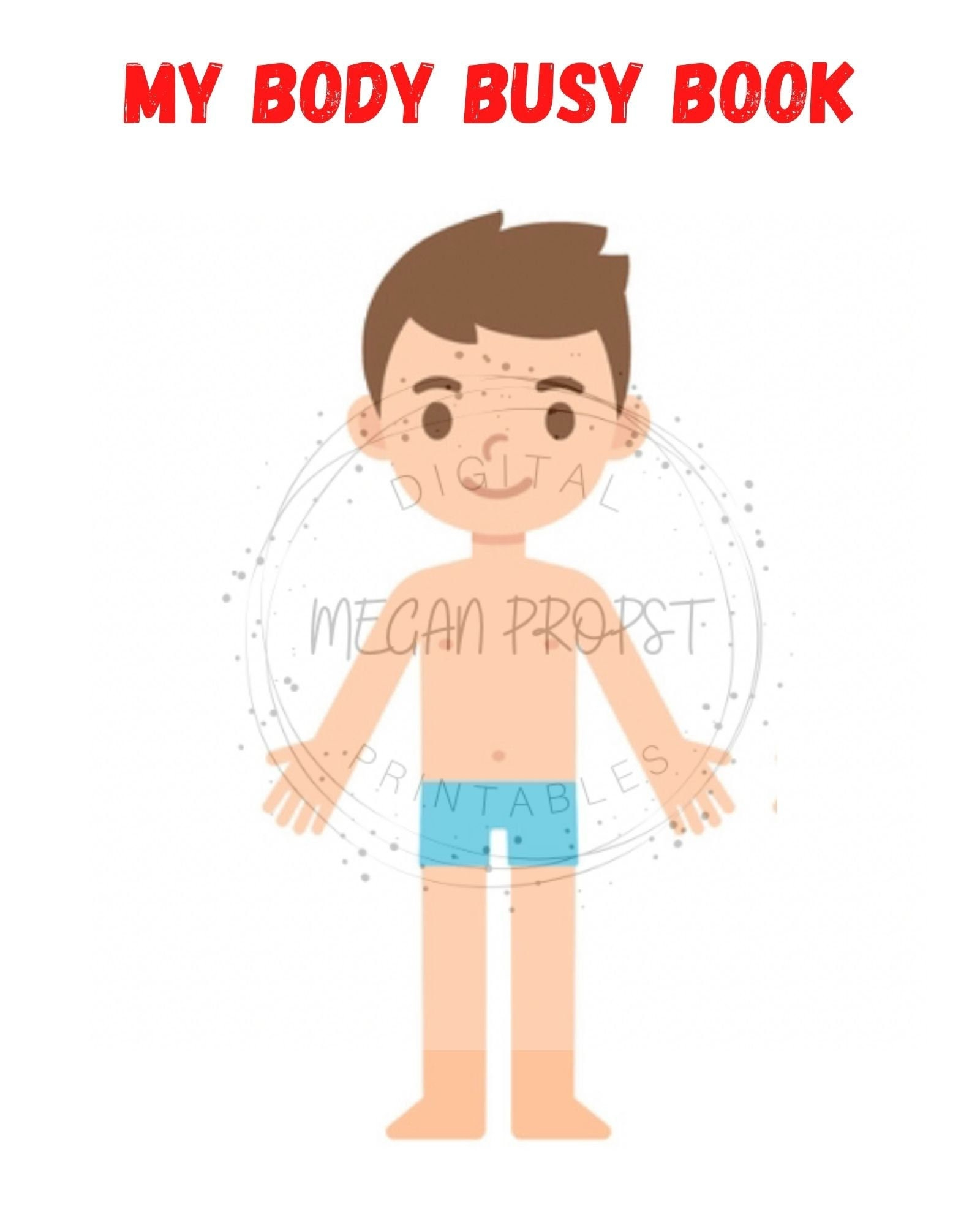 Children s Busy Book My Body Edition digital Printable Etsy