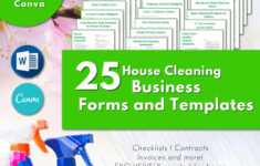Cleaning Business Forms EDITABLE Professional Housecleaning Printables MS Word Doc Canva Template Residential Cleaning PDF Downloads Etsy