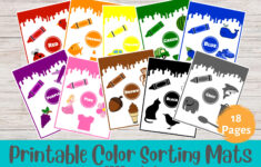 Color Sorting Printable Mats Preschool Busy Book Toddler
