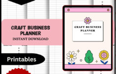 Craft Business Planner Printable Craft Show Organizer And Project Binder PDF For Handmade Success Productivity Etsy