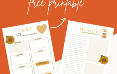 Craft Planner Printables Project Planner Dear Creatives