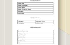 Customer Complaint Form Template In Pages Word Google Docs Download Template