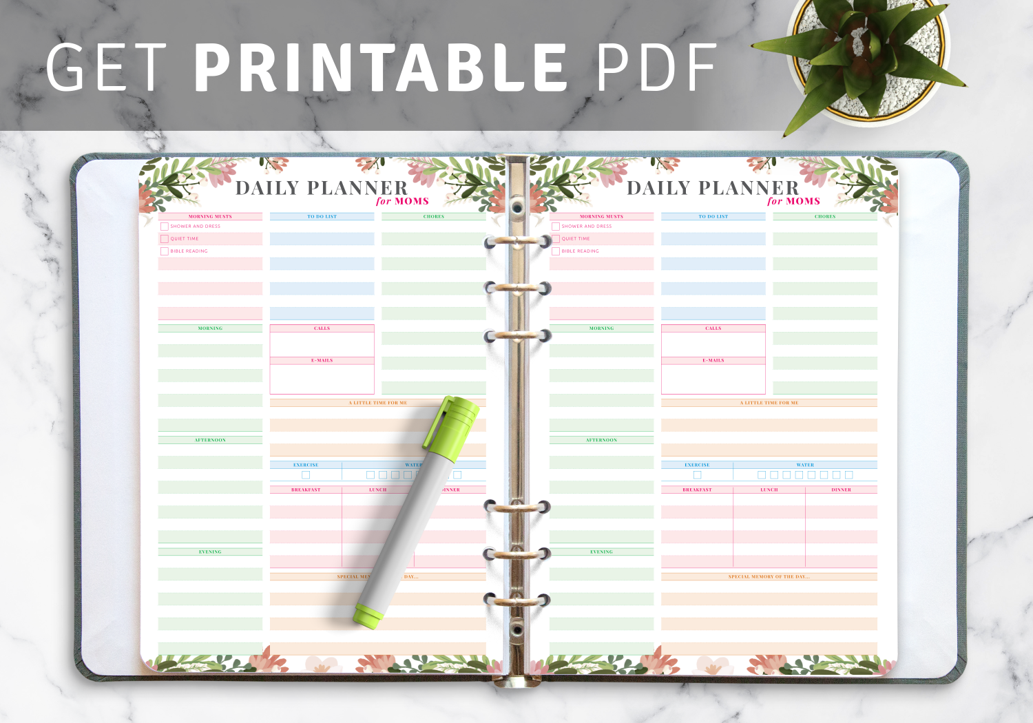Free Printable Busy Mom Planner