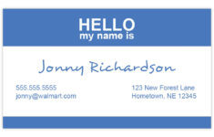 Design Print Custom Business Cards Online Name Tag Blue Walmart Photo