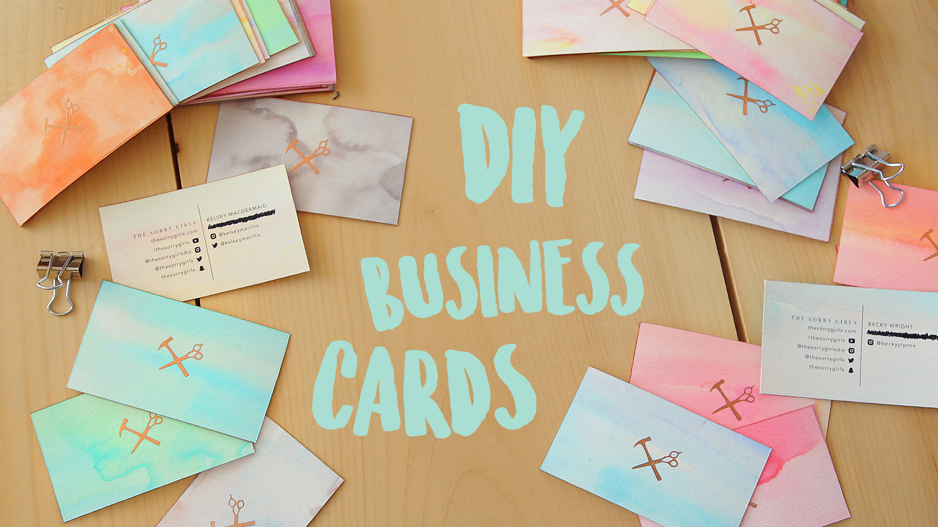 DIY BUSINESS CARDS The Sorry Girls