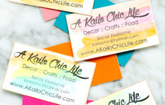 DIY It Watercolor Business Cards A Kailo Chic Life
