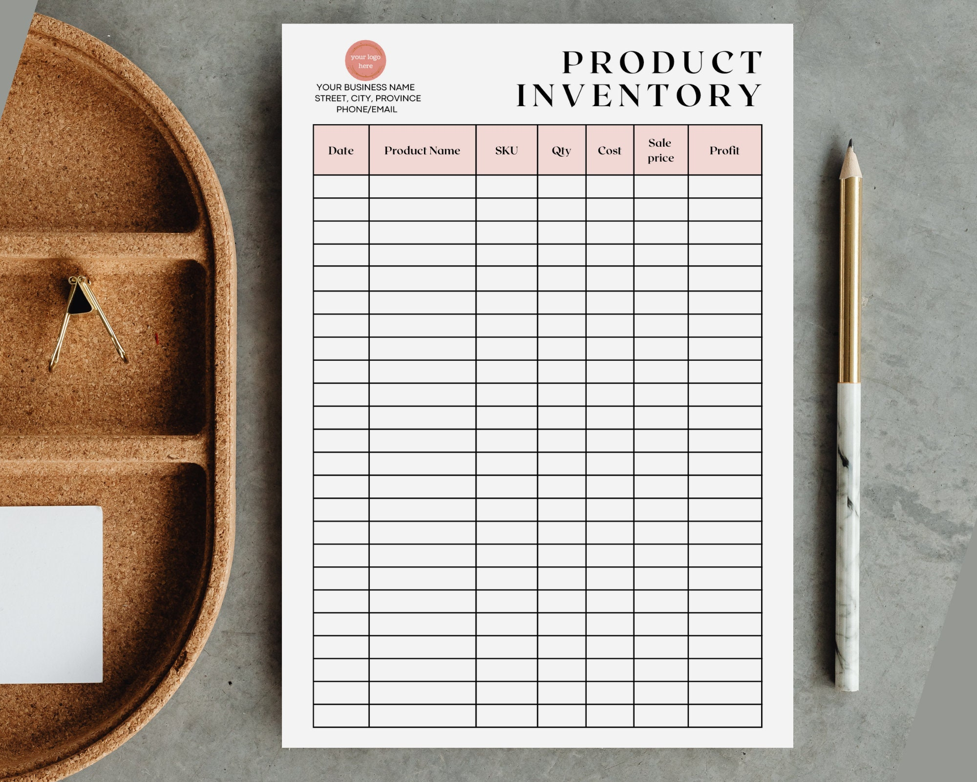 Editable Inventory Management Form Small Business Inventory Tracker Inventory List Product Inventory Template Inventory Sheet Printable Etsy