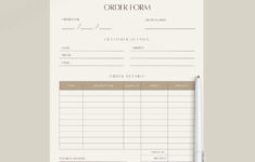 Editable Order Form Business Form Small Business Order Form