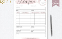 Editable Order Form Small Business Forms Printable Craft Order Forms Order Form Template Business Canva Template DTP 004 Etsy