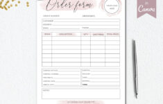 Editable Order Form Small Business Forms Printable Craft Order Forms Order Form Template Business Canva Template DTP 004 Etsy