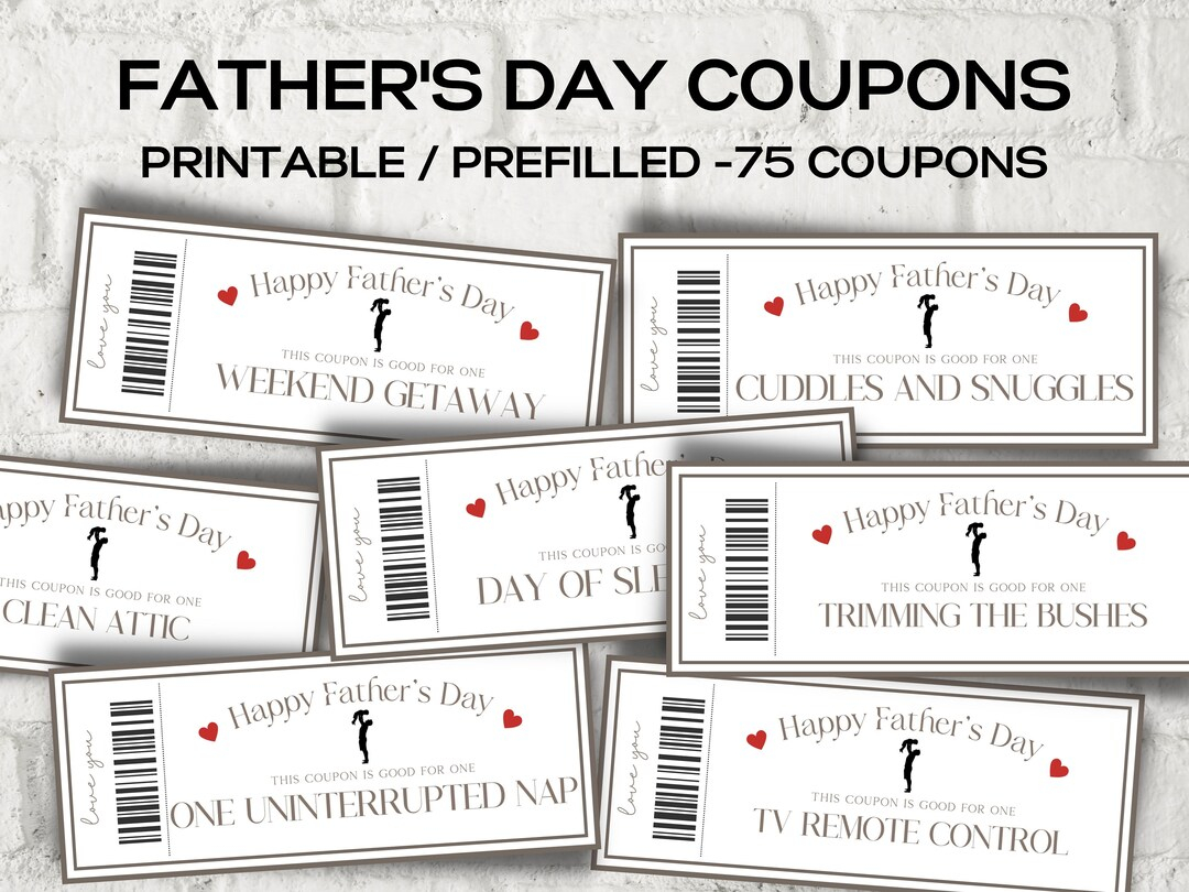 Father s Day Coupons I Printable Coupons I Daddy Coupon Book I Gift For Dad I Gift For Daddy I Personalized Father I Last Minute Gift 003 Etsy