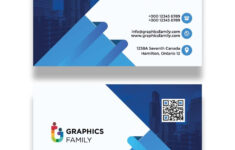 Free Blue Business Card Design Template GraphicsFamily