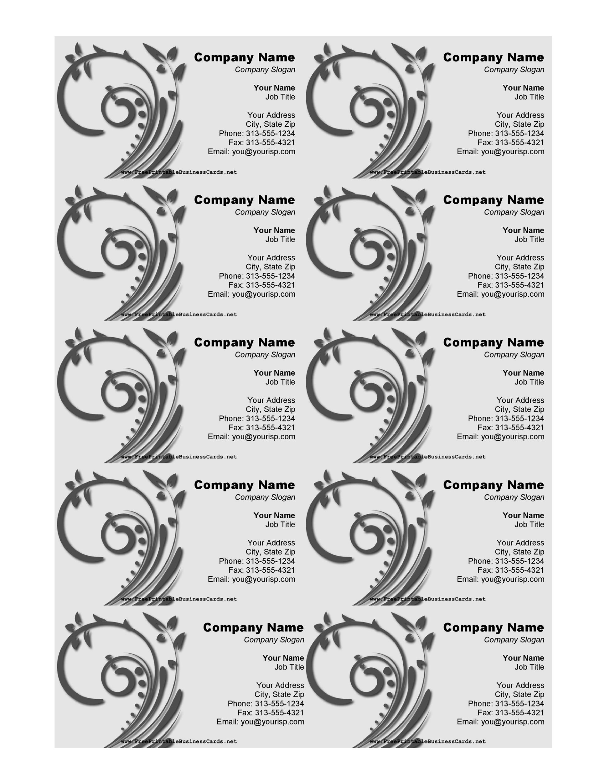 Free Business Card Templates Print At Home Russellkaithalyca1972 s Ownd