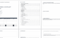 Free Business Continuity Plan Templates Smartsheet