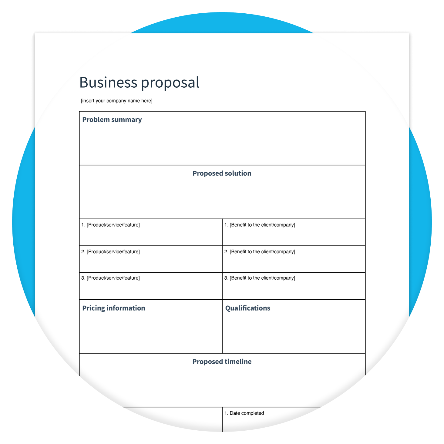 Free Business Proposal Template Xero ID