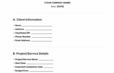 Free Client Information Sheet Templates Editable And Printable