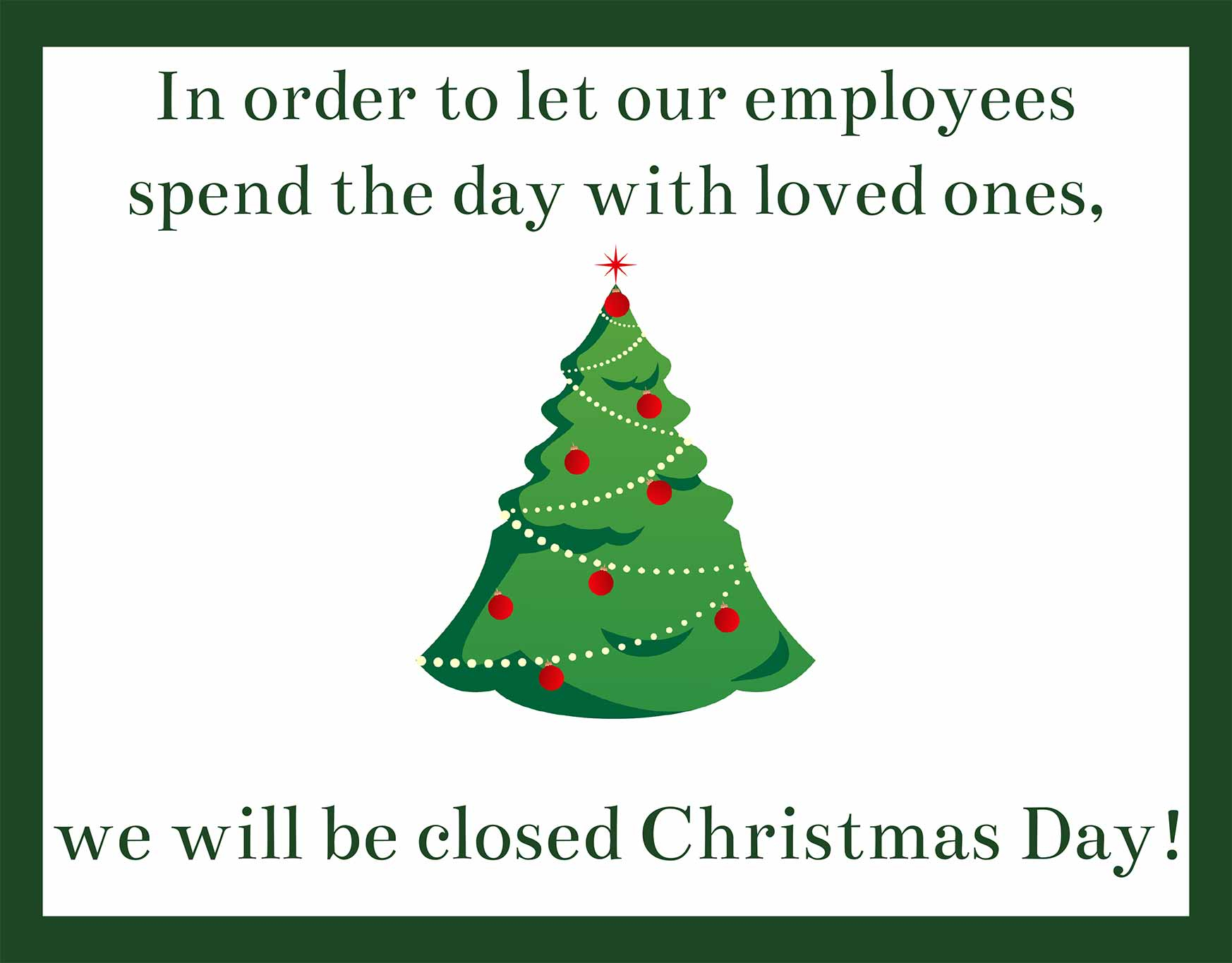 Free Closed For Christmas Signs And Banners Templates Signs