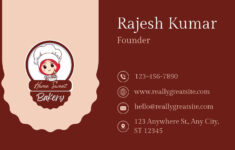 Free Custom Printable Bakery Business Cards Canva