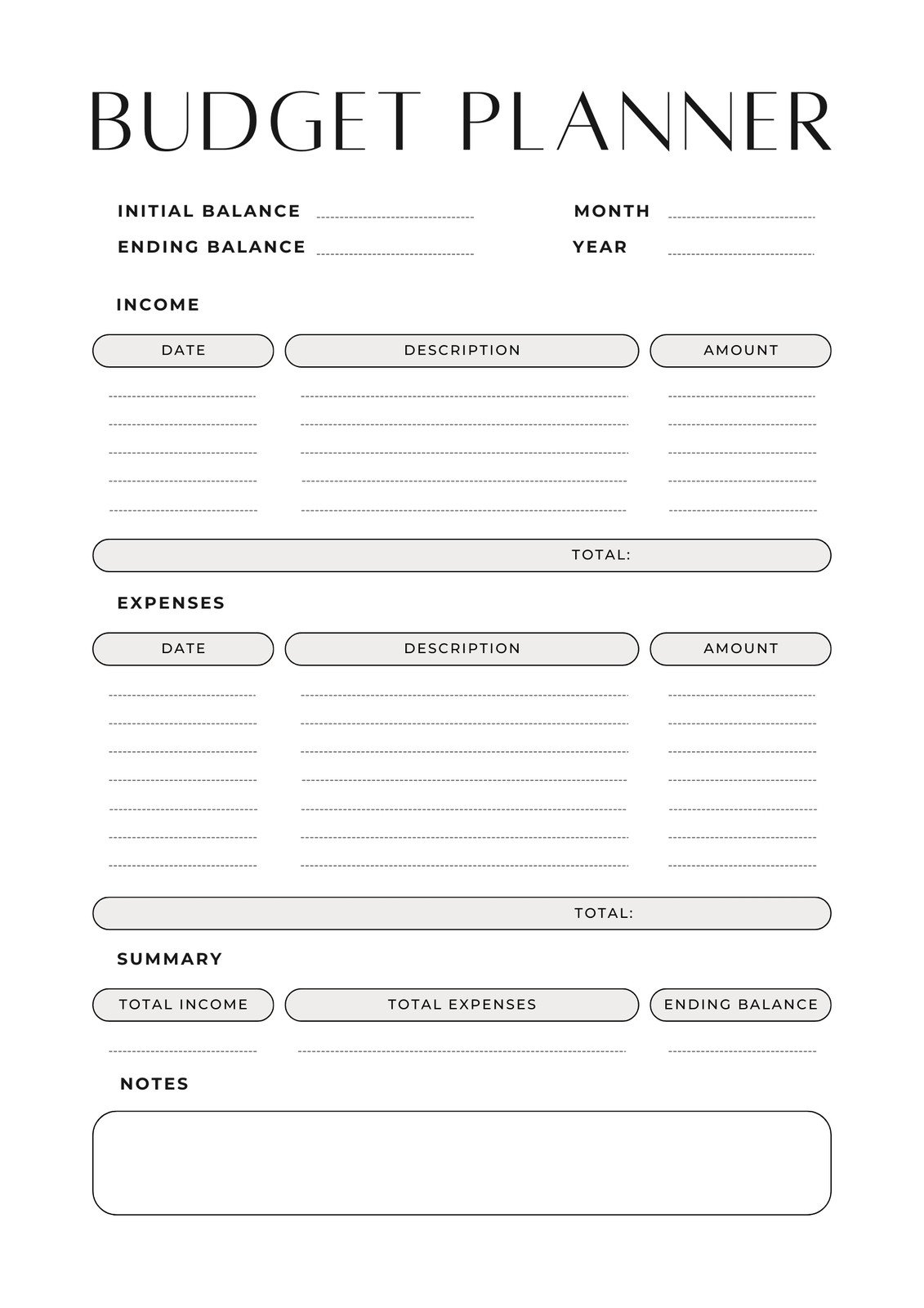Free Business Planner Printables