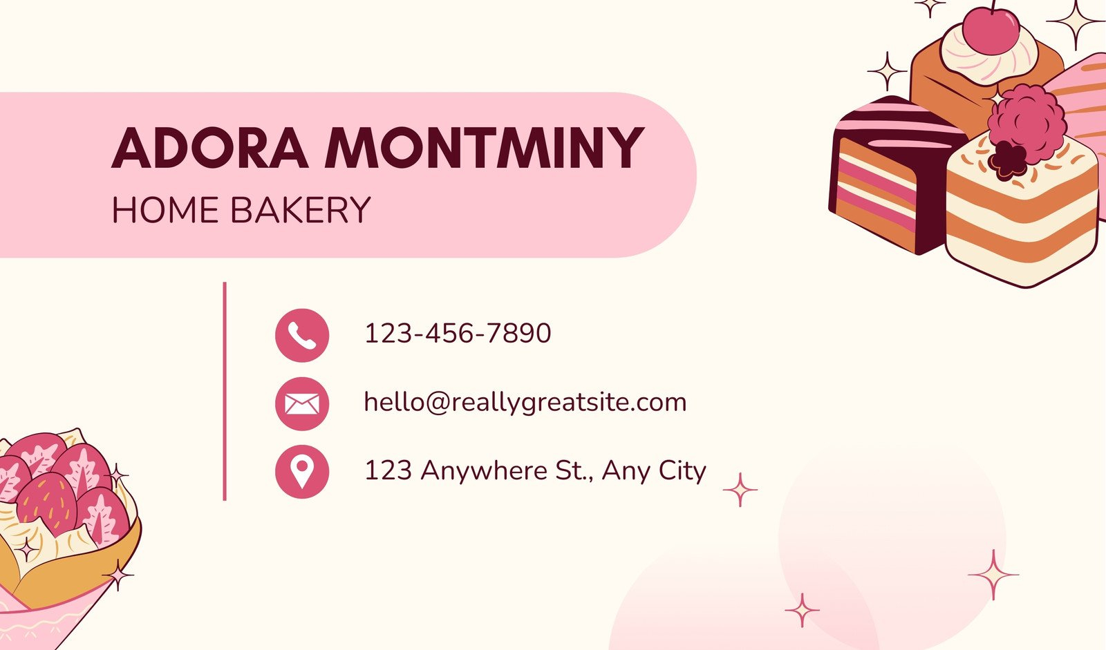 Free Custom Printable Cute Business Cards Canva