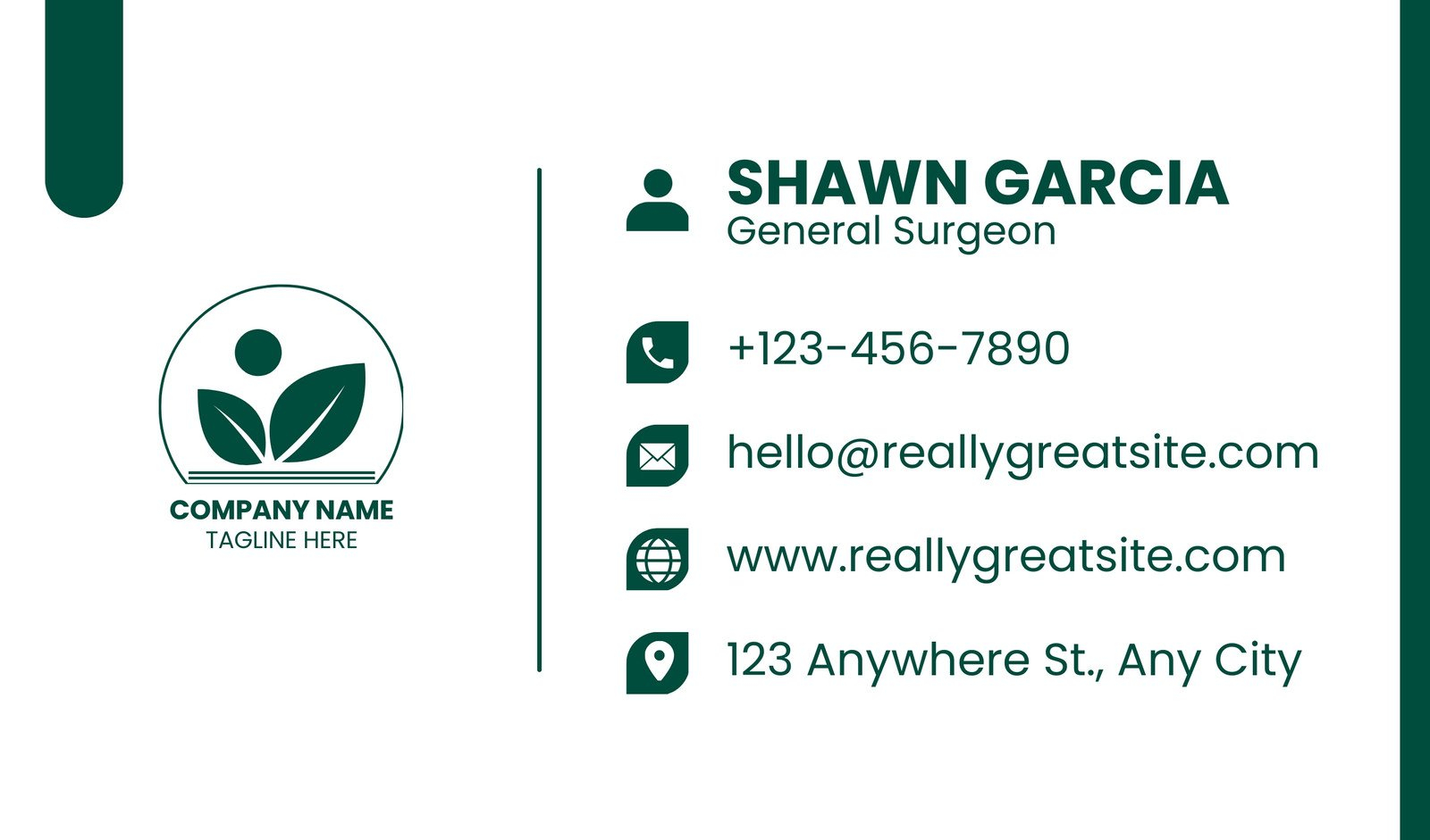 Free Medical Business Card Templates Printable