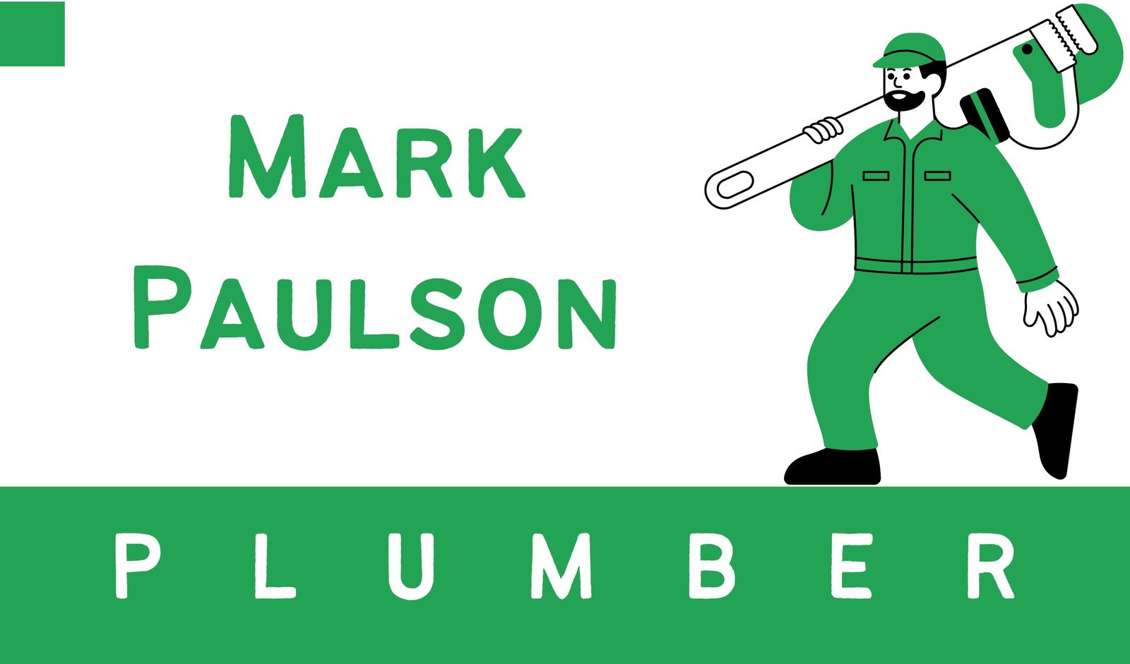 Free Printable Plumbing Business Cards