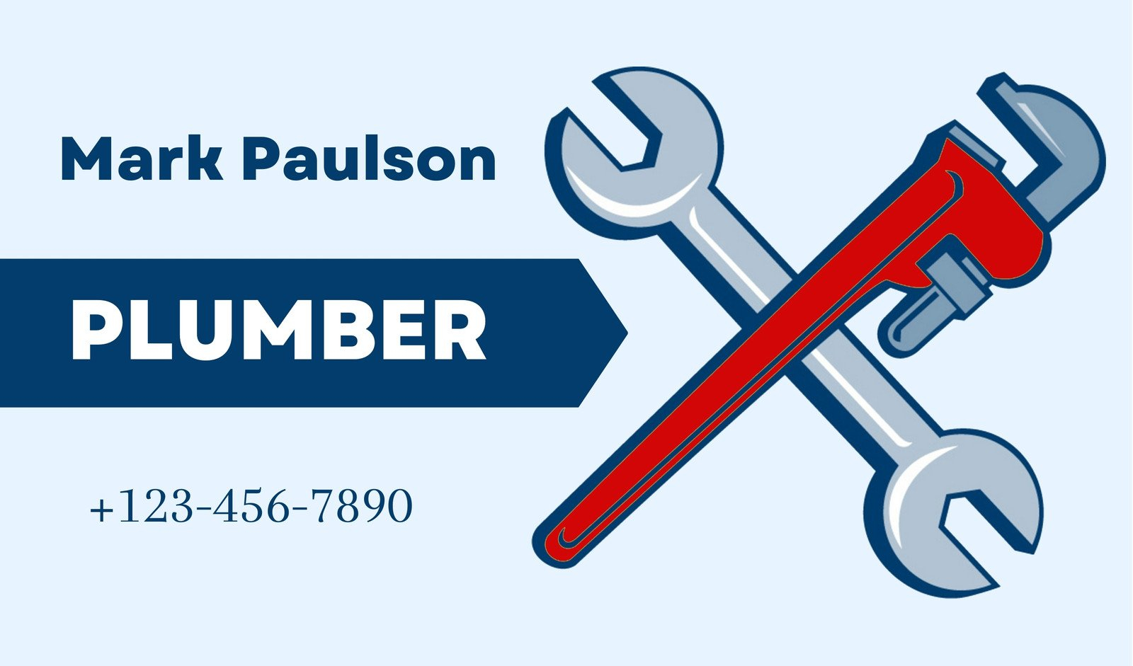 Free Custom Printable Plumbing Business Card Templates Canva