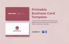 Free Editable Business Card Templates In Word To Download