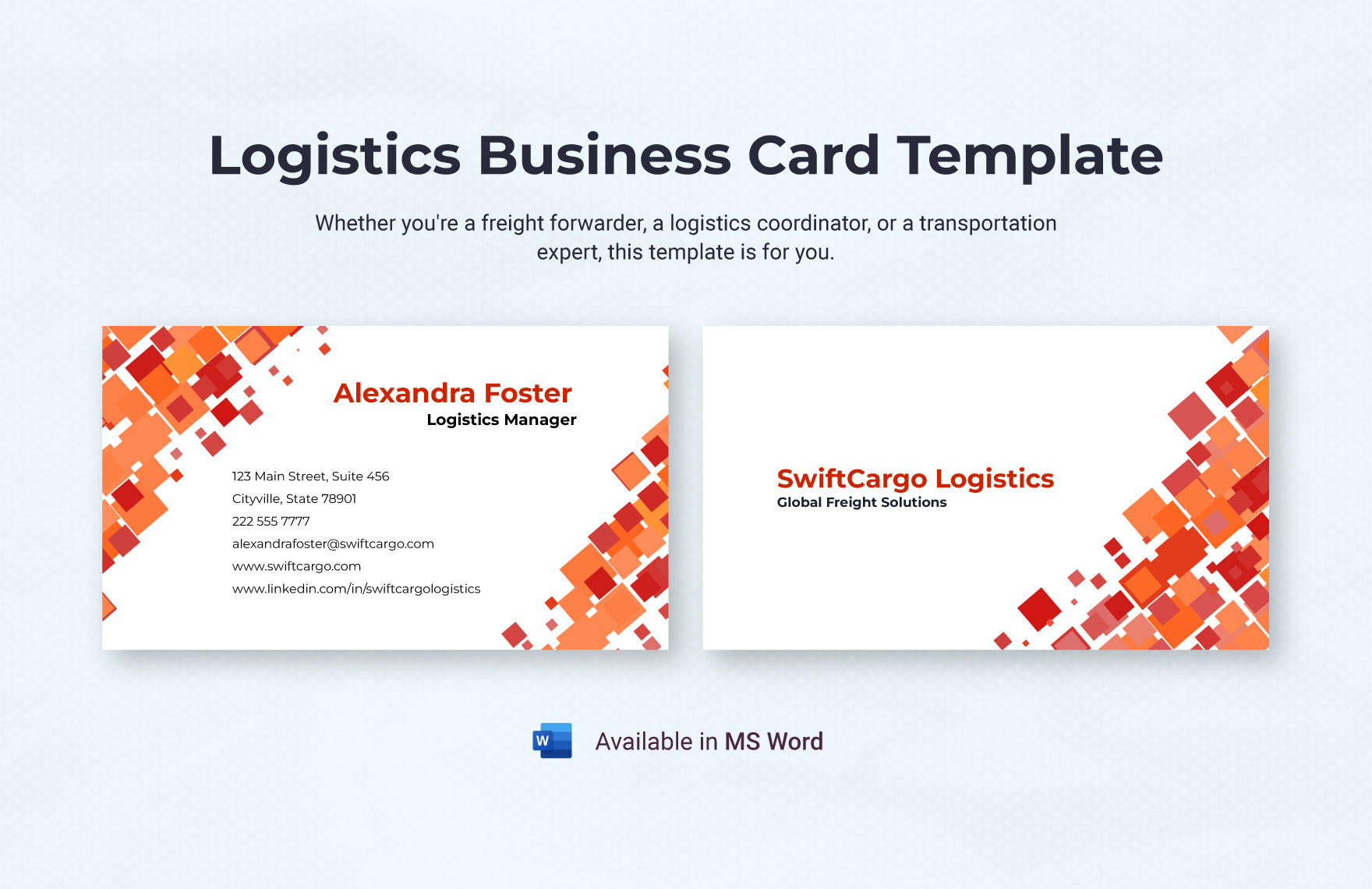 Printable Business Card Template Word