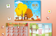 Free Fall Busy Book Printable Chinese French English Edkids Home