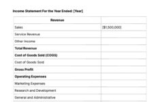 Free Income Statement Templates To Edit Online And Print