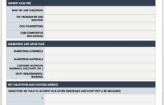 Free One Page Business Plan Templates Smartsheet