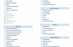 Free Packing List Template For Vacation Travel Or College