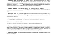Free Partnership Agreement Template 5 PDF Word