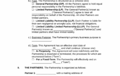 Free Partnership Agreement Templates 5 PDF Word EForms
