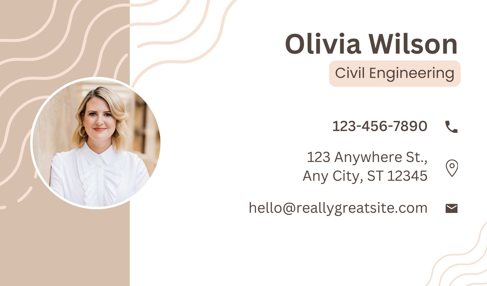Printable Free Color Street Business Card Template