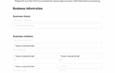 Free Printable Business Form Template To Edit Online