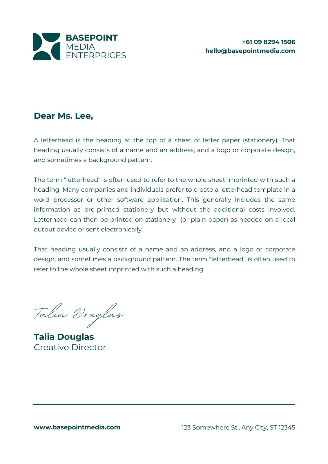Free Printable Business Letterhead Templates To Customize Canva