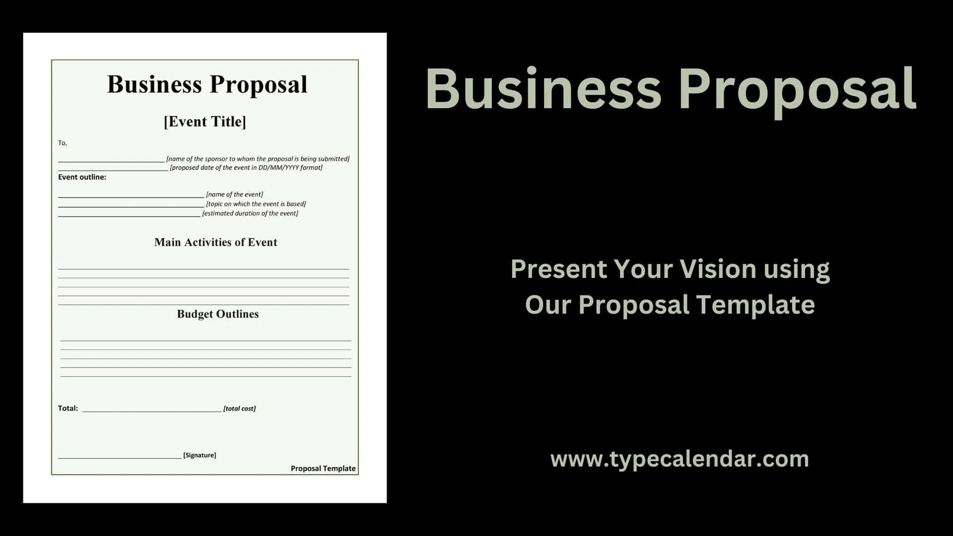 Printable Business Proposal Template
