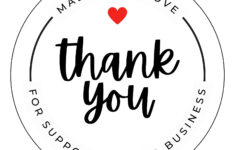 Free Printable Business Thank You Stickers Canva