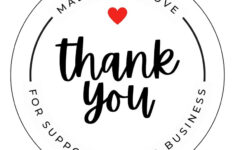 Free Printable Business Thank You Stickers Canva