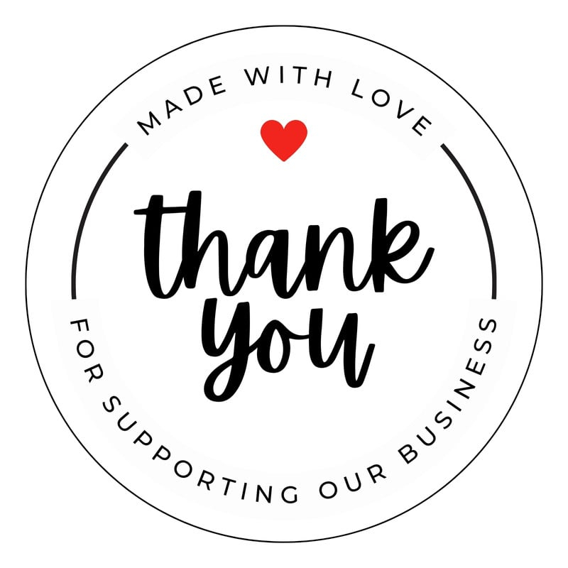 Free Printable Business Thank You Stickers Canva