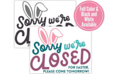 Free Printable Closed For Easter Sign The Crafty Blog Stalker