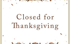 Free Printable Closed Open For Thanksgiving Signs