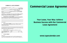 Free Printable Commercial Lease Agreement Templates Word PDF