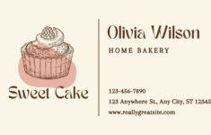 Free Printable Customizable Cake Business Cards Canva